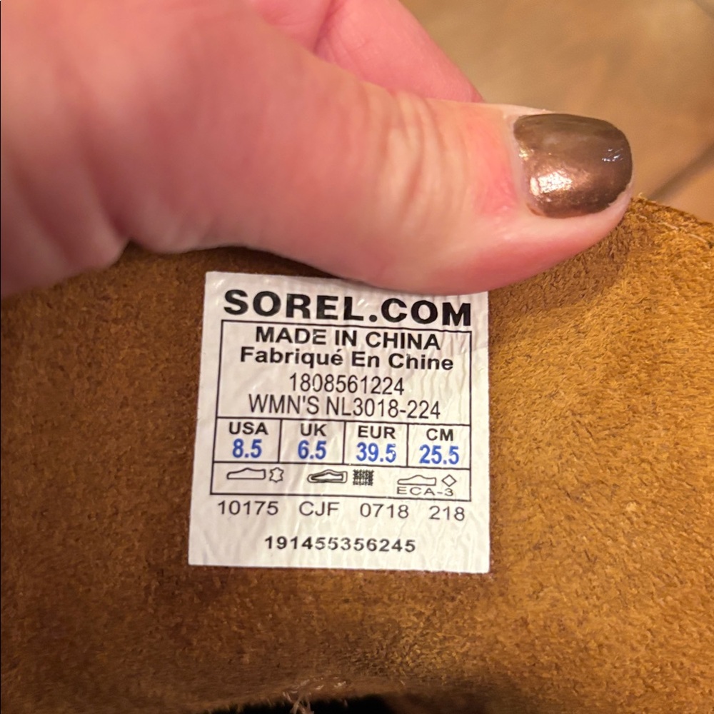 Sorel Women's Lace-Up Wedge Boots in Tan/Brown Great condition just ran big on - Picture 5 of 7
